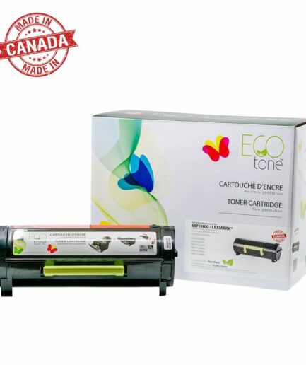EcoTone Remanufactured Toner Cartridge for Lexmark 60F1H00 / 601H – Black Lexmark Laser Toner Canada