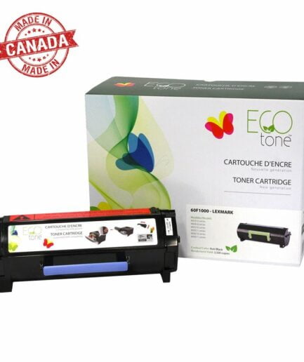 EcoTone Remanufactured Toner Cartridge for Lexmark 60F1000 / 601 – Black Lexmark Laser Toner Canada