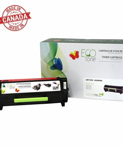 EcoTone Remanufactured Toner Cartridge for Lexmark 60F1X00 / 601X – Black Lexmark Laser Toner Canada