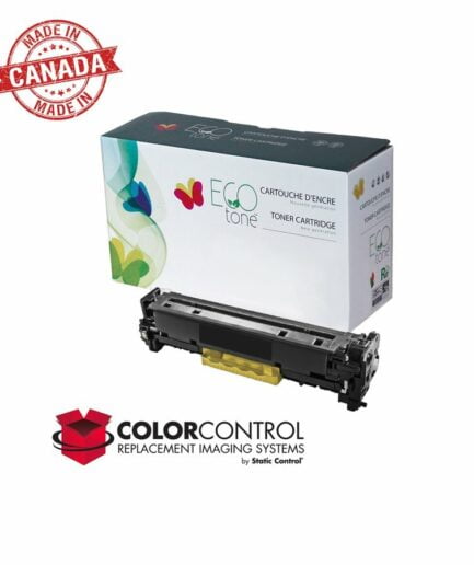 EcoTone Remanufactured Toner Cartridge for HP CB542A / 125A – Yellow HP Colour Laser Toner Canada