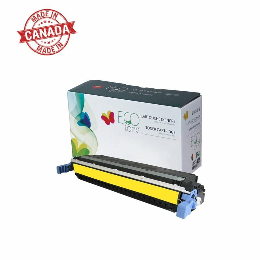 EcoTone Remanufactured Toner Cartridge for HP Q6472A / 502A – Yellow HP Colour Laser Toner Canada