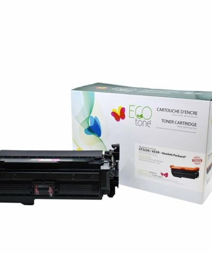 EcoTone Remanufactured Toner Cartridge for HP CF323A / 653A – Magenta HP Colour Laser Toner Canada