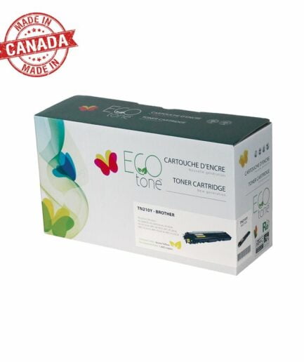 EcoTone Remanufactured Toner Cartridge for Brother TN210Y – Yellow Brother Colour Laser Toner Canada