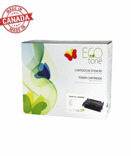 EcoTone Remanufactured Toner Cartridge for Lexmark 654X11A – Black Lexmark Laser Toner Canada