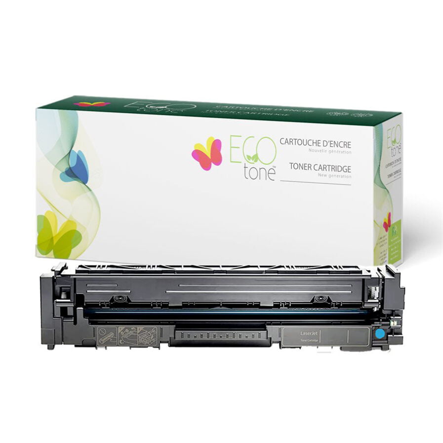 EcoTone Remanufactured Toner Cartridge for HP W2001A – Cyan HP Colour Laser Toner Canada