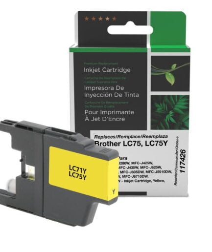CIG Non-OEM New High Yield Yellow Ink Cartridge for Brother LC71/LC75 Brother InkJet Canada