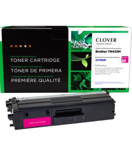 CIG Remanufactured High Yield Magenta Toner Cartridge for Brother TN433M Brother Colour Laser Toner Canada