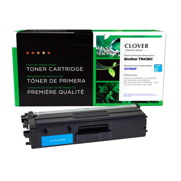 CIG Remanufactured Extra High Yield Cyan Toner Cartridge for Brother TN436C Brother Colour Laser Toner Canada