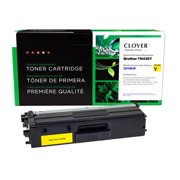 CIG Remanufactured Extra High Yield Yellow Toner Cartridge for Brother TN436Y Brother Colour Laser Toner Canada