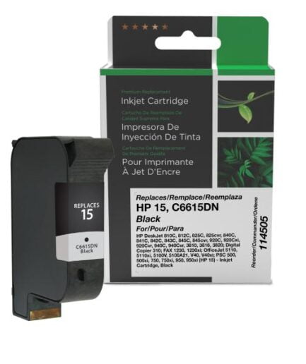 CIG Remanufactured Black Ink Cartridge for HP C6615DN (HP 15) HP InkJet Canada