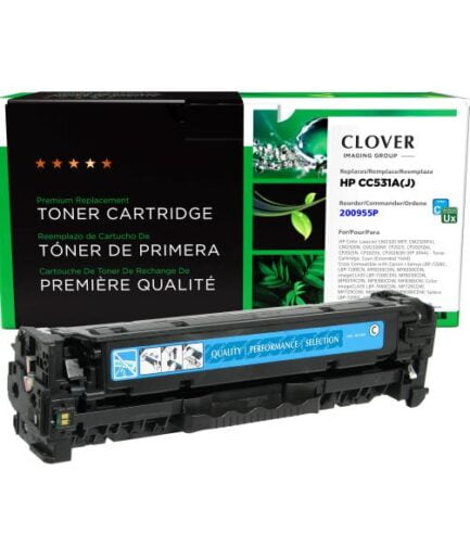 CIG Remanufactured Extended Yield Cyan Toner Cartridge for HP CC531A (HP 304A) HP Colour Laser Toner Extended Yield Canada
