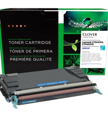 CIG Remanufactured Cyan Toner Cartridge for Lexmark C734/C736/X734 Lexmark Colour Laser Toner Canada