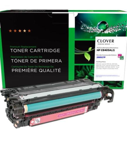 CIG Remanufactured Extended Yield Magenta Toner Cartridge for HP CE403A (HP 507A) HP Colour Laser Toner Extended Yield Canada