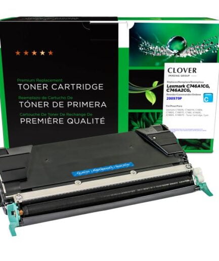 CIG Remanufactured Cyan Toner Cartridge for Lexmark C746/C748 Lexmark Colour Laser Toner Canada