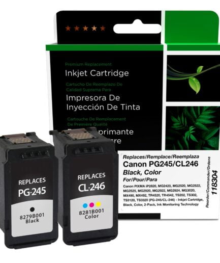 CIG Remanufactured Black, Color Ink Cartridges for Canon PG-245/CL-246 2-Pack Canon InkJet Canada