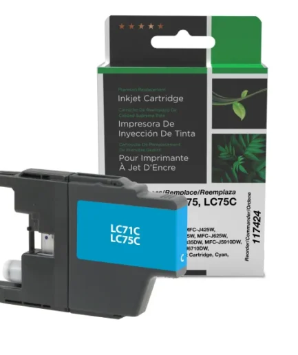 CIG Reman High Yield Cyan Ink Cartridge for Brother LC71/LC75 Brother Canada