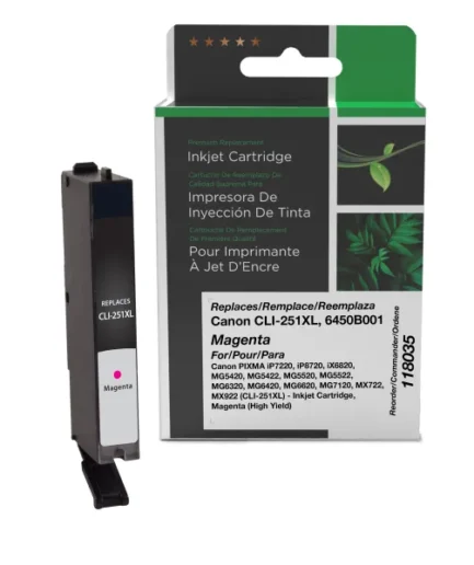 CIG Reman High Yield Magenta Ink Cartridge for Canon CLI-251XL (6450B001) Canada CIG Reman High Yield Magenta Ink Cartridge for Canon CLI-251XL (6450B001) Canon Canada