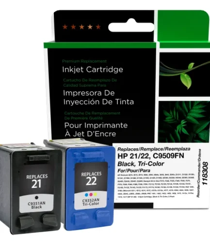 CIG Reman K, Tri-Color Ink Cartridges for HP 21/22 (C9509FN) HP Canada