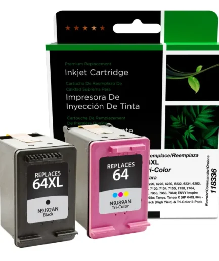 CIG Reman K High Yield, Tri-Color Ink Cartridges for HP 64XL/64 (3YP23AN) 2-Pack HP Canada