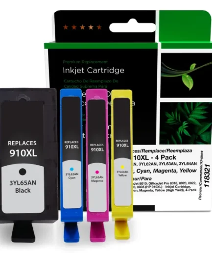 CIG Reman High Yield Black, Cyan, Magenta, Yellow Ink Cartridges for HP 910XL 4-Pack HP Canada