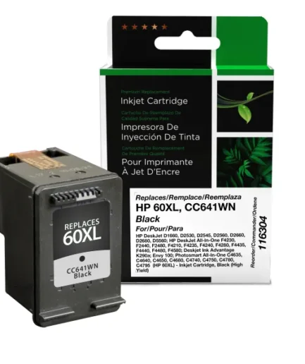 CIG Reman High Yield Black Ink Cartridge for HP 60XL (CC641WN) HP Canada
