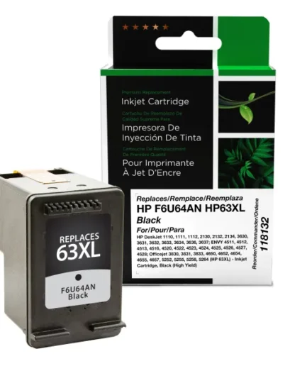 CIG Reman High Yield Black Ink Cartridge for HP 63XL (F6U64AN) HP Canada