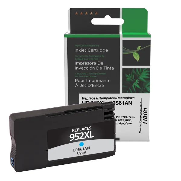 CIG Reman High Yield Cyan Ink Cartridge for HP 952XL (L0S61AN) Canada CIG Reman High Yield Cyan Ink Cartridge for HP 952XL (L0S61AN) HP Canada