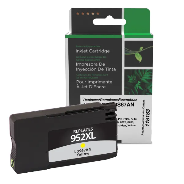 CIG Reman High Yield Yellow Ink Cartridge for HP 952XL (L0S67AN) Canada CIG Reman High Yield Yellow Ink Cartridge for HP 952XL (L0S67AN) HP Canada