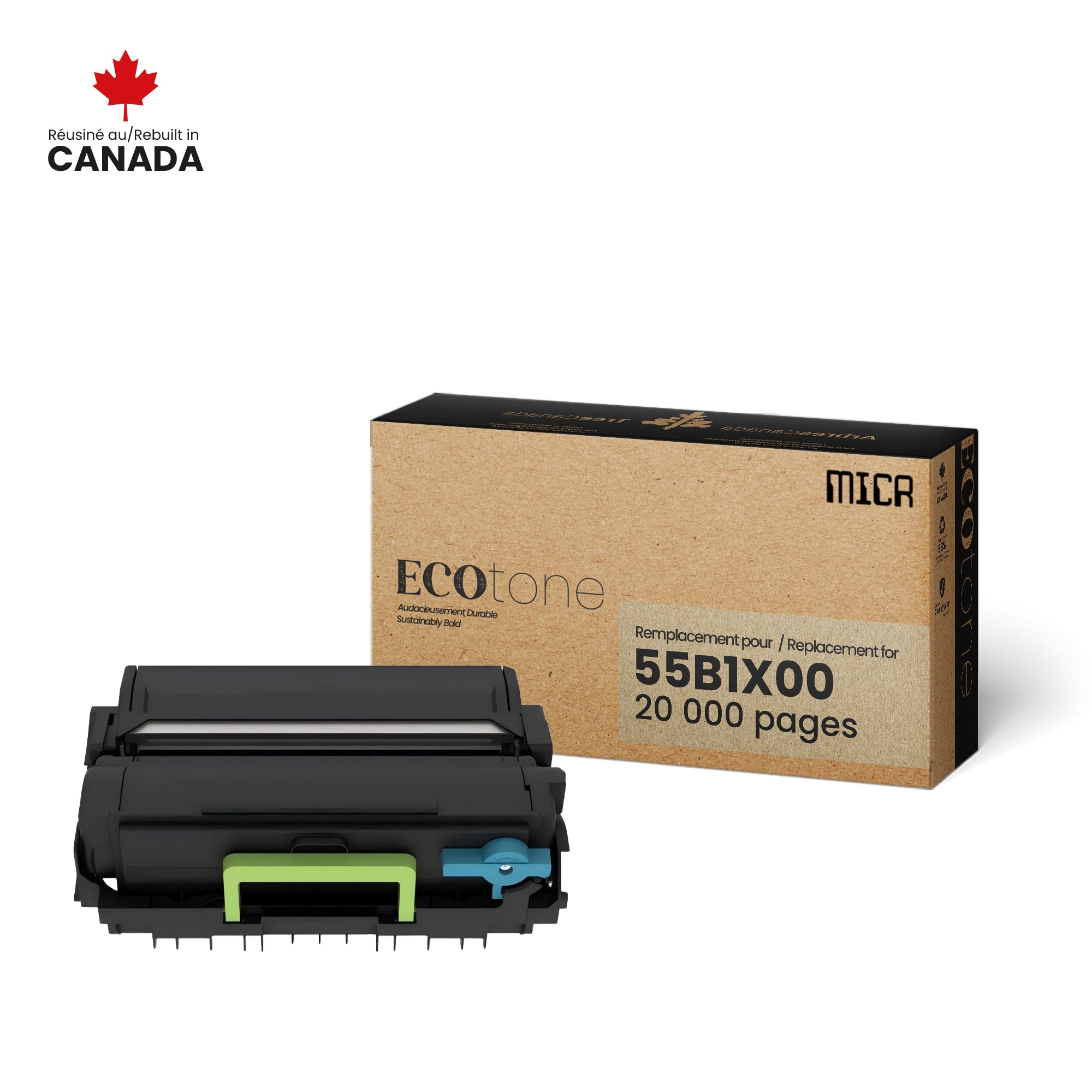 Lexmark 55B1X00 MICR Ecotone Black 20K Lexmark Canada