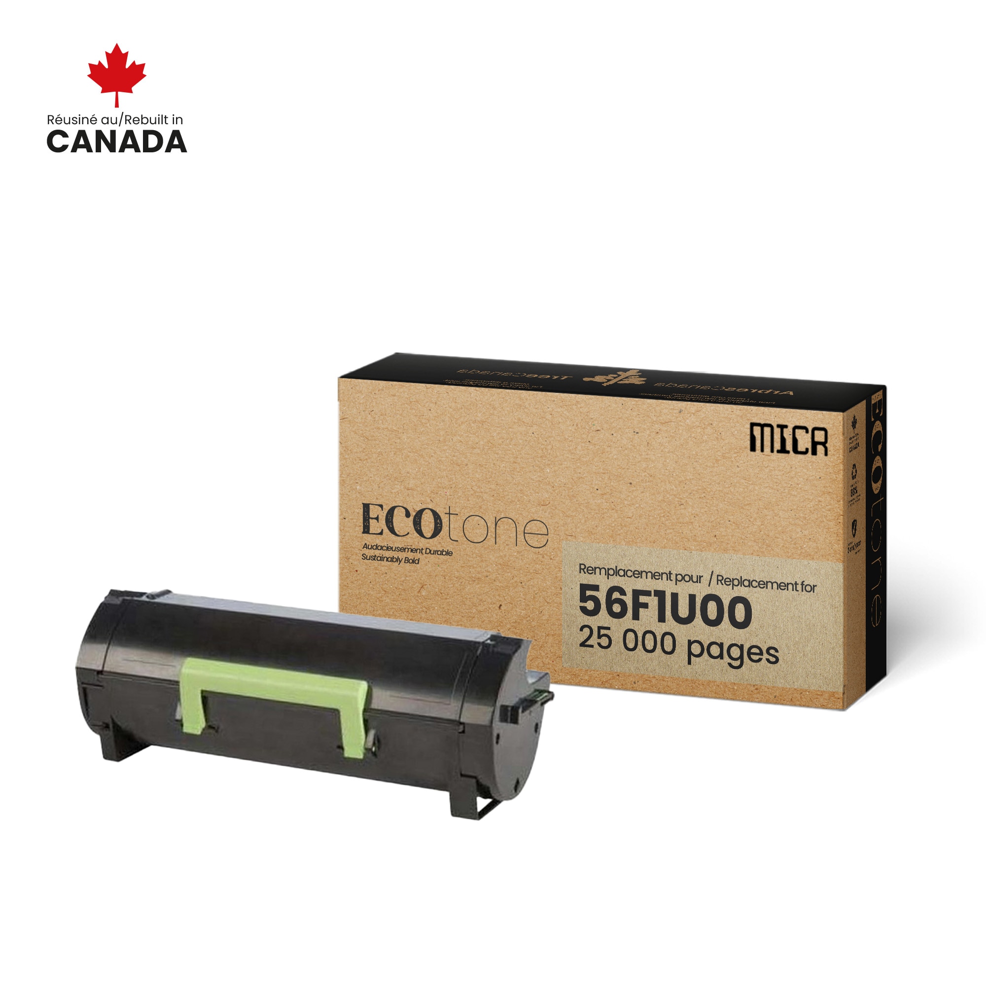 Lexmark 56F1U00 MICR Ecotone Black 25K Canada Lexmark 56F1U00 MICR Ecotone Black 25K Lexmark Canada