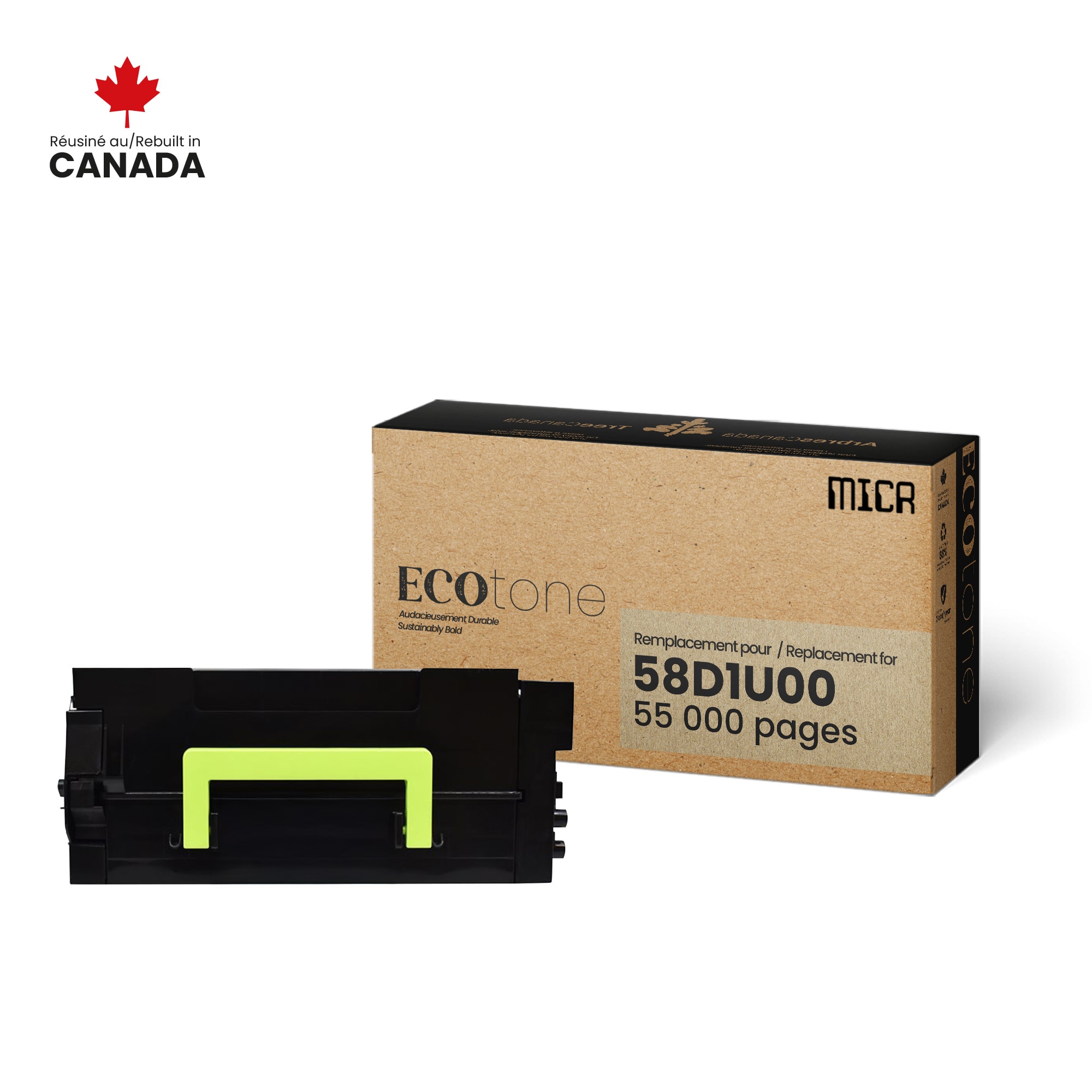 Lexmark 58D1U00 MICR Ecotone Black 55K Canada Lexmark 58D1U00 MICR Ecotone Black 55K Lexmark Canada