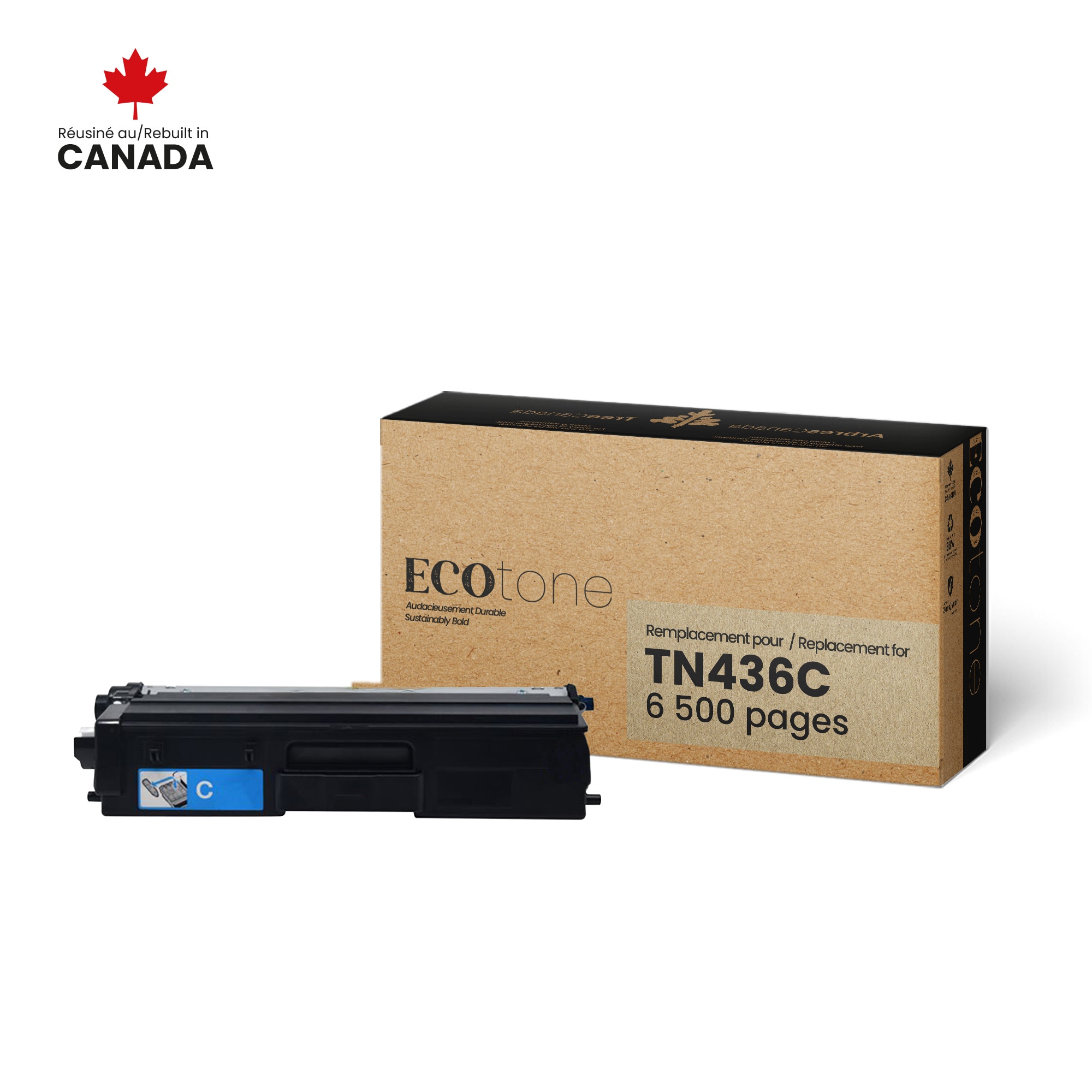 Brother TN436C Reman Ecotone Cyan 6.5K Brother Canada
