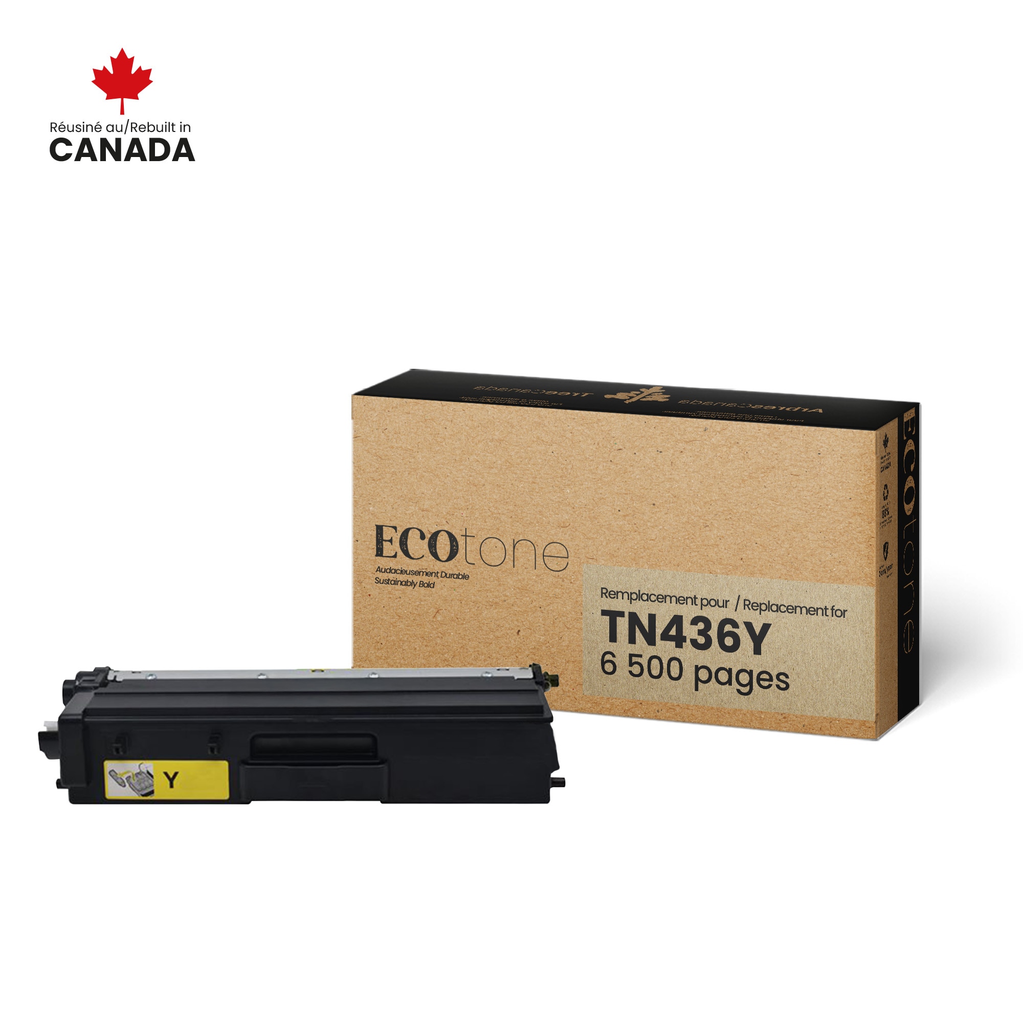 Brother TN436Y Reman Ecotone Yellow 6.5K Brother Canada
