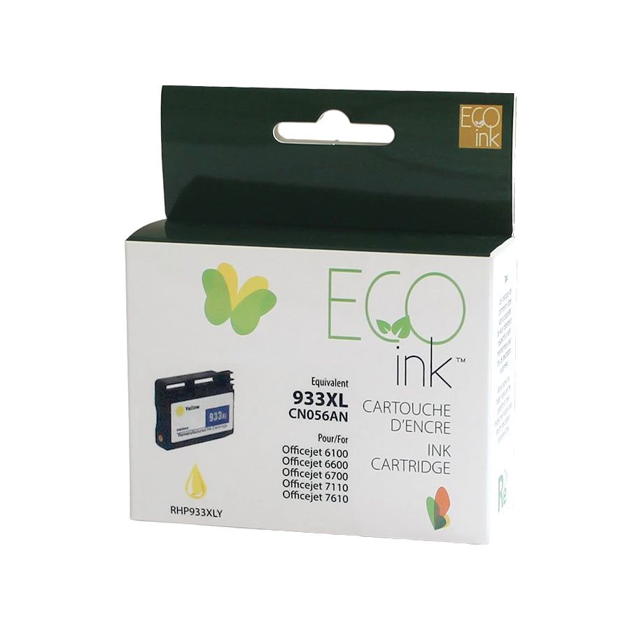 HP 933XL yellow reman. EcoInk HP Canada