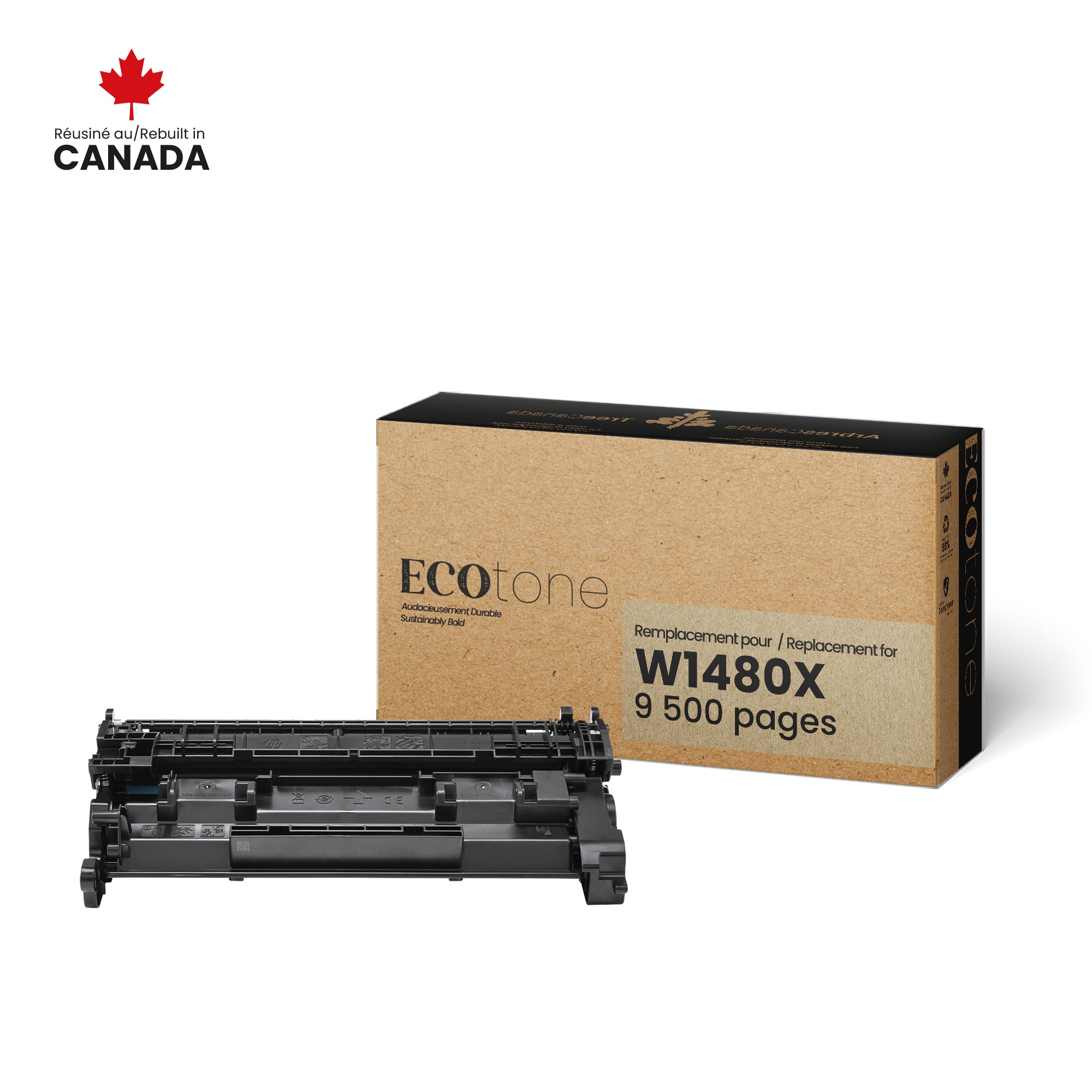 HP W1480X Reman Ecotone Black 9.5K (without toner level) HP Canada