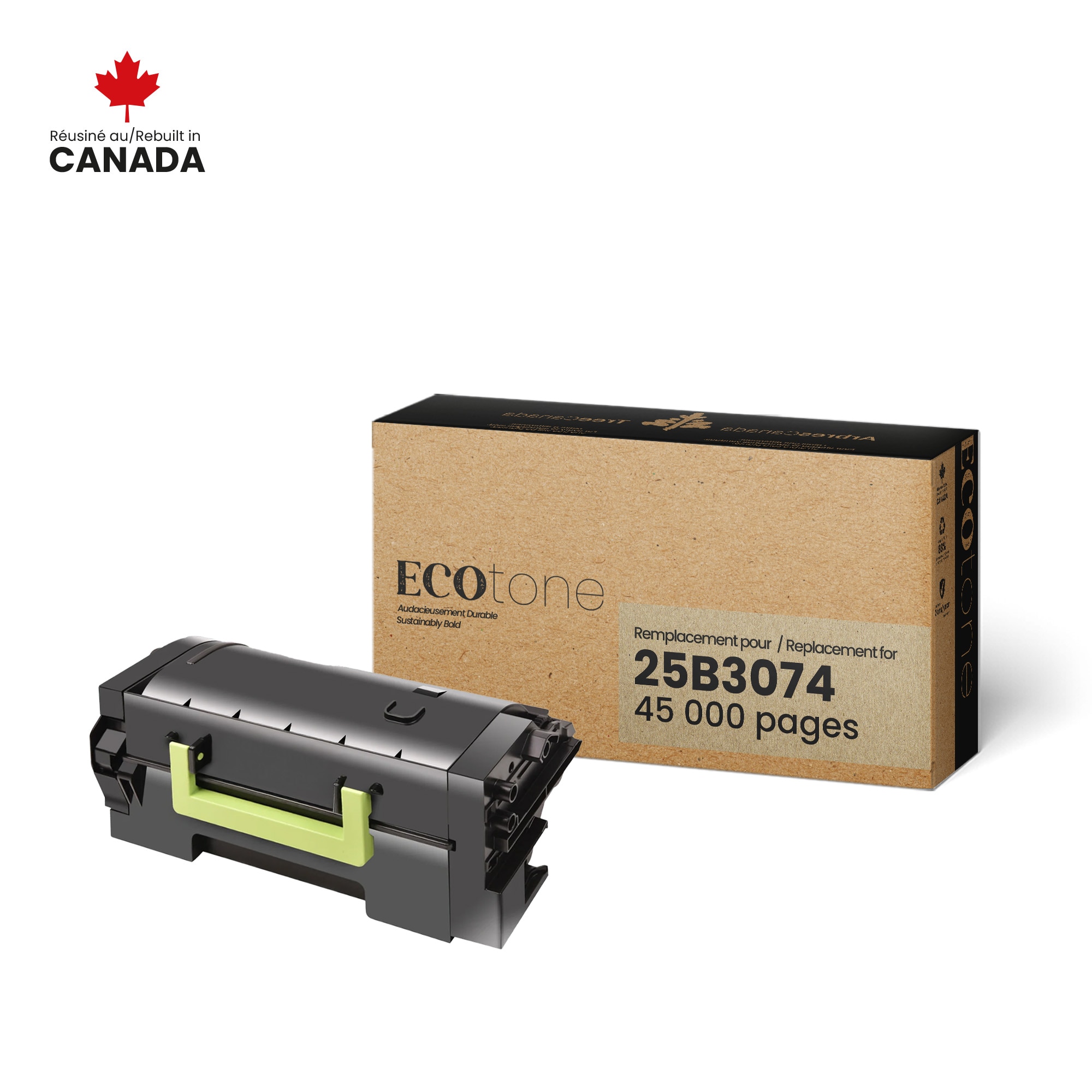 Lexmark 25B3074 Reman Ecotone Black 45K Lexmark Canada