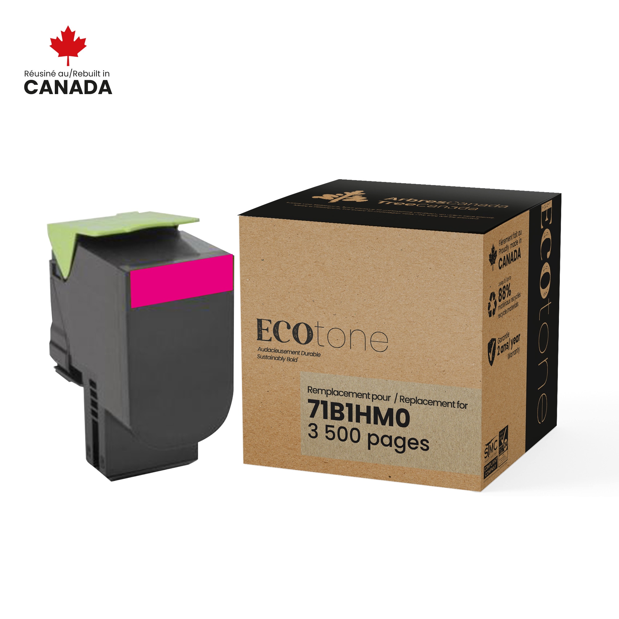 Lexmark 71B1HM0 Reman Ecotone Magenta 3.5K Lexmark Canada