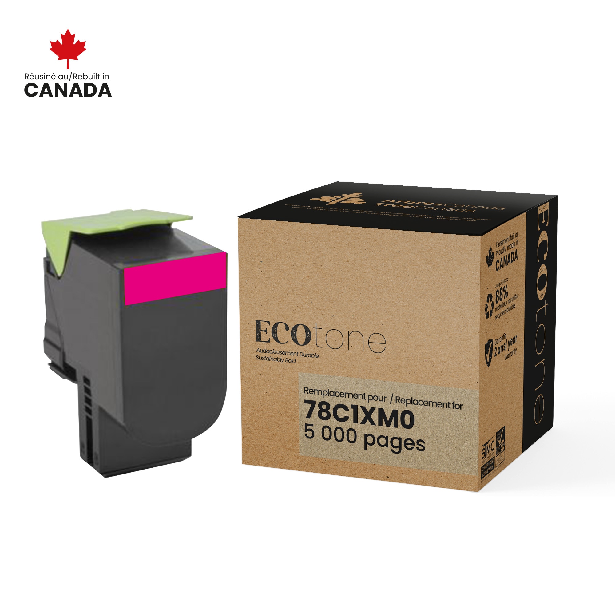 Lexmark 78C1XM0 Reman Ecotone Magenta 5K Lexmark Canada