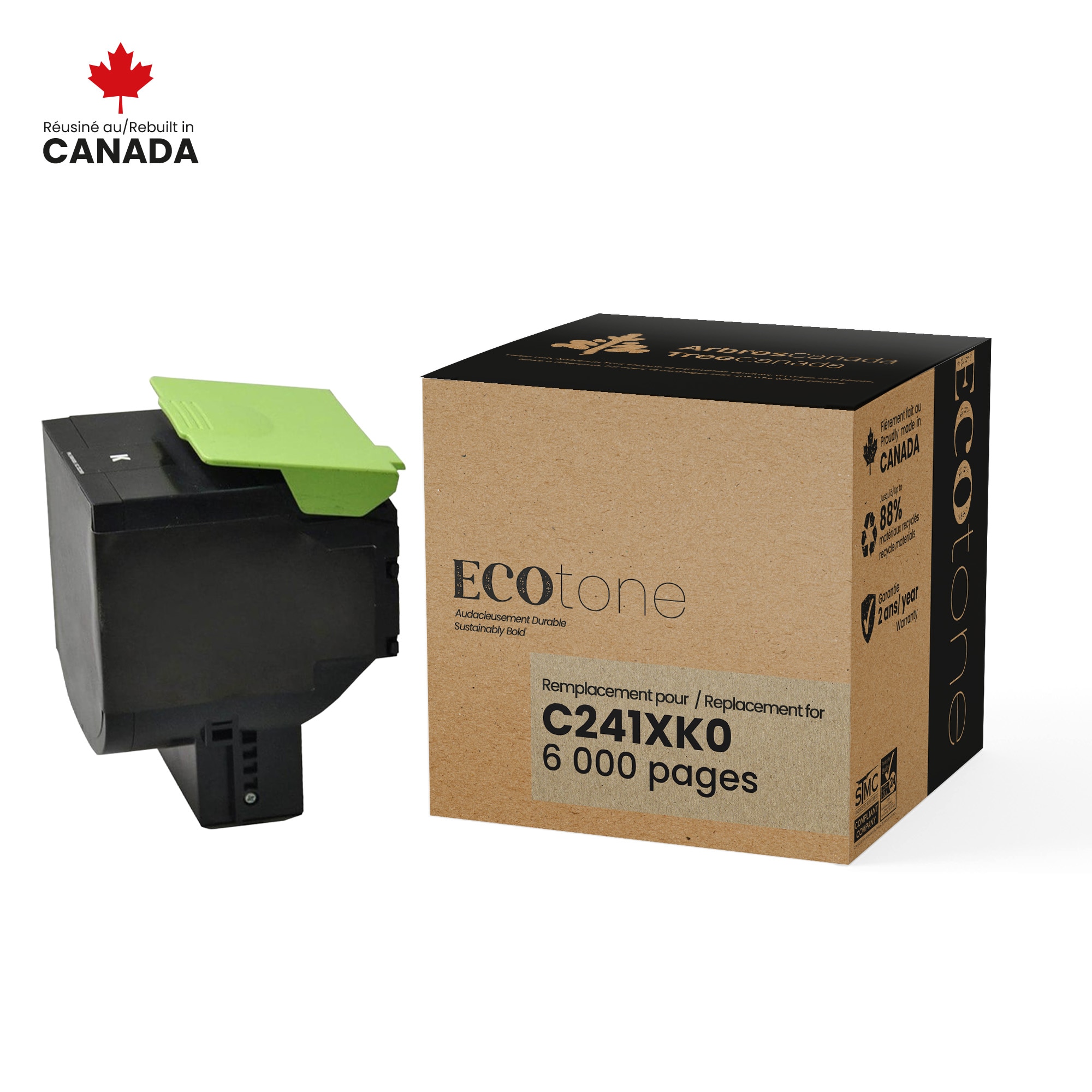 Lexmark C241XK0 Reman Ecotone Black 6K Lexmark Canada