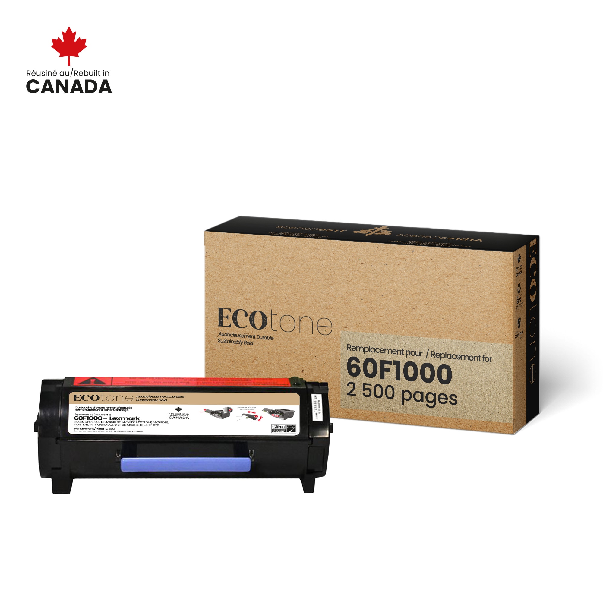 Lexmark 60F1000 Reman Ecotone 2.5K Lexmark Canada